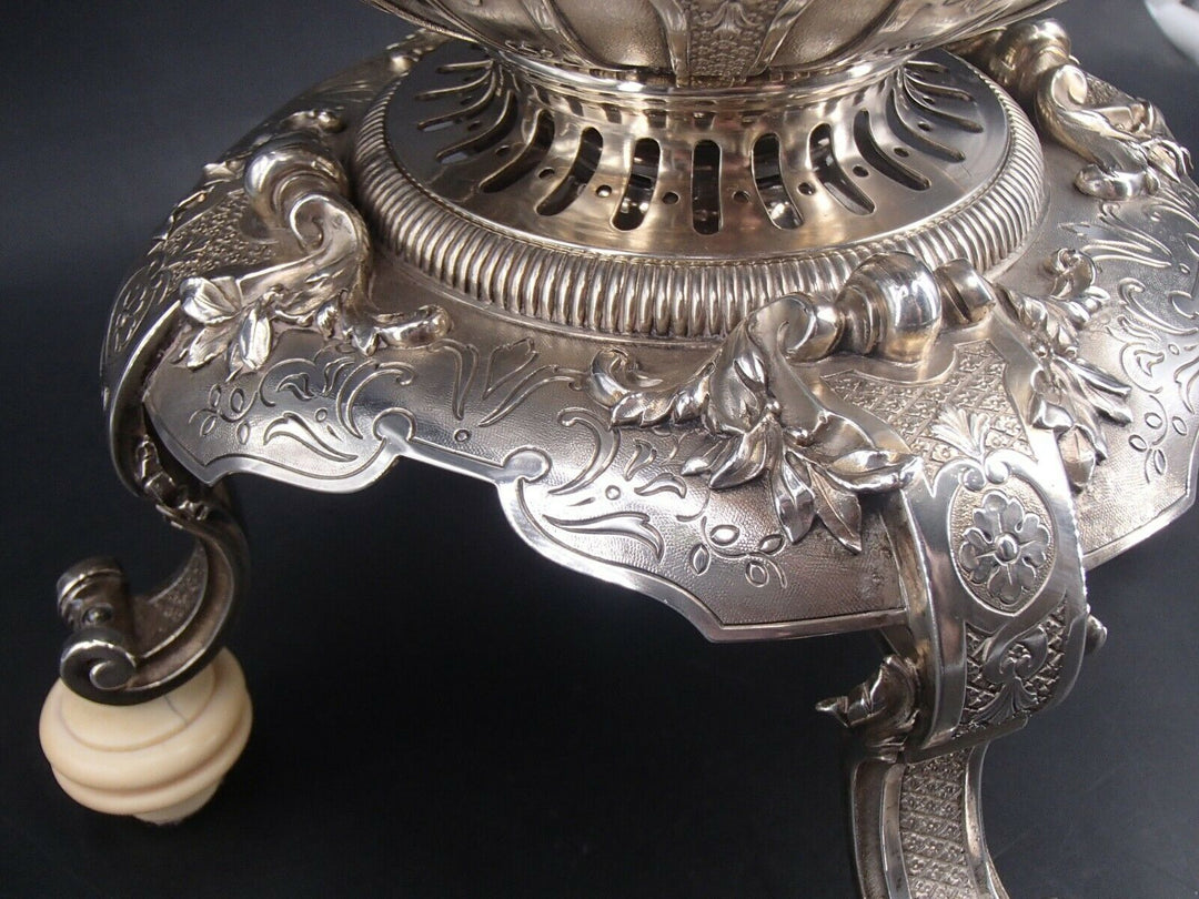 CARDEILHAC RARE SAMOVAR FONTAINE A THE REGENCE EN ARGENT MASSIF POINCON MINERVE