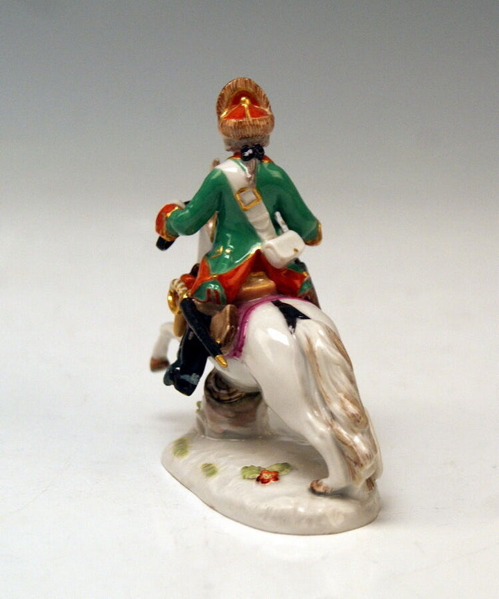 MEISSEN FIGUR SERIE REITER JÄGER SOLDATEN HUSAR ZU PFERDE KAENDLER MNR: 69540