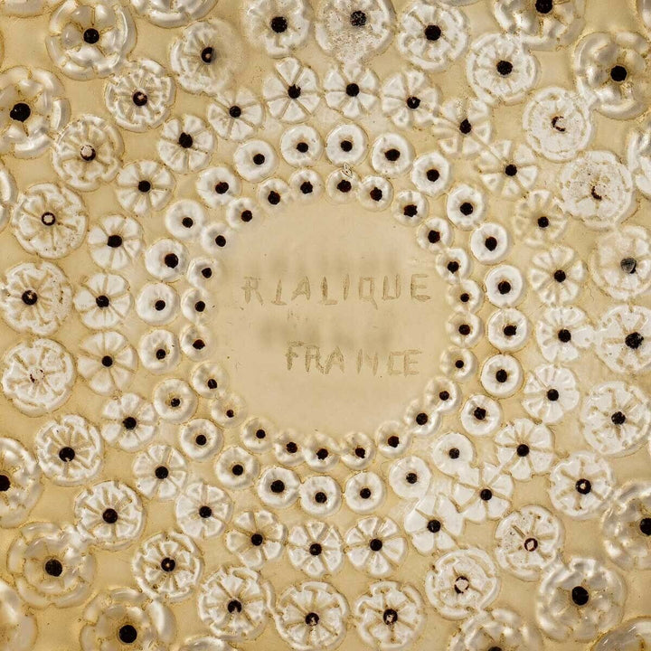 Coupe Nemours Rene Lalique R.Lalique Émaillé Noir Patine Sépia Enamel Stain Bowl