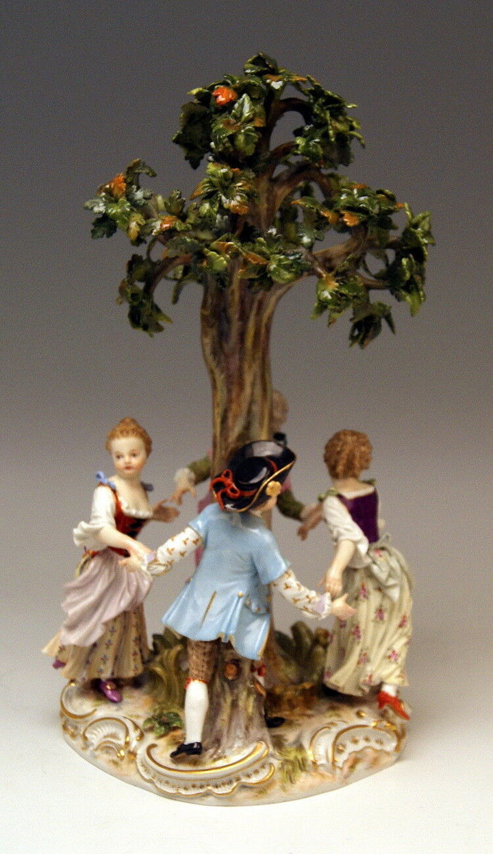 MEISSEN FIGUR GRUPPE GÄRTNER KINDER REIGEN GARDENER CHILDREN MNR: 2728 UM 1850