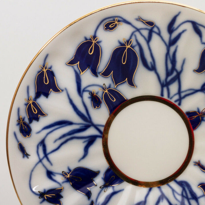 インペリアルポーセリン　ティーカップ＆ソーサー　ロモノーソフ　ブルーベル模様