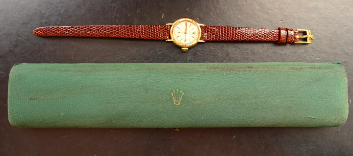 Rolex ♛ Precision 8823 Pink Gold 18C 750 Vintage Ledie's Luxury Watch 1950 Box