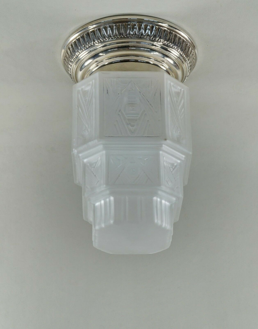 GEORGES LELEU : FRENCH 1930 ART DECO FLUSH MOUNT ...... chandelier lamp pendant