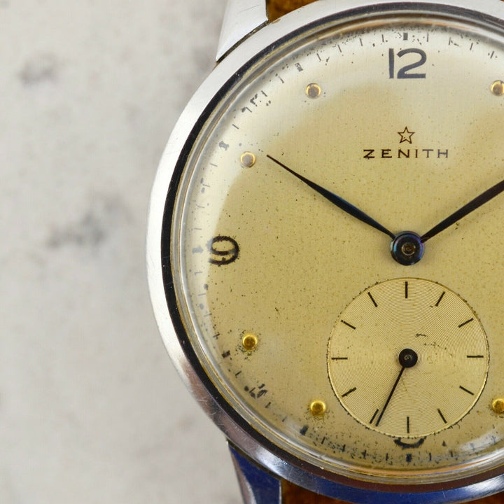 C.1950 Vintage Zenith oversize Calatrava Military watch cal.12-4-P-6 in steel