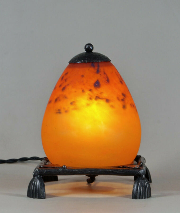 シュナイダー　アールデコランプ　フランス製　1925年　1930年　錬鉄製　