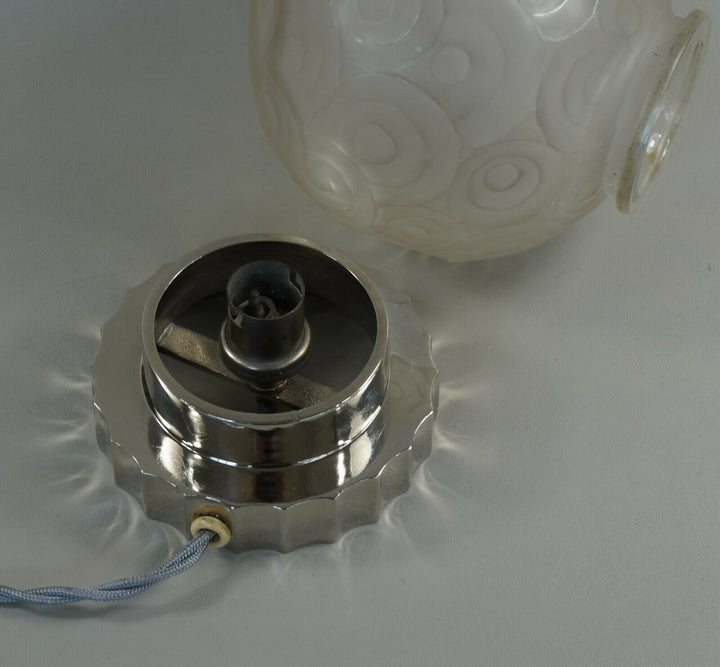 SABINO : FRENCH ART DECO LAMP 1930 .... bronze globe muller daum era 1925 France