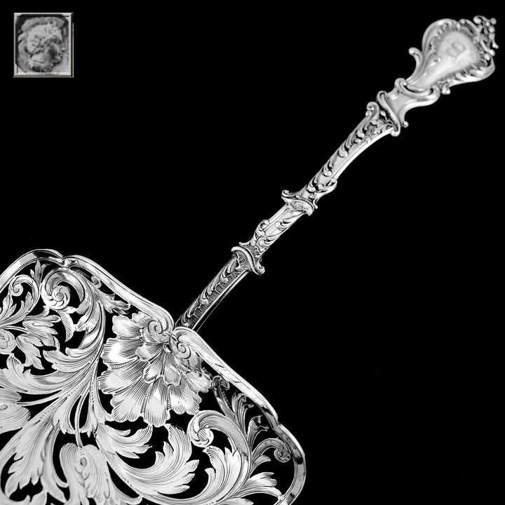 Soufflot French All Sterling SilverAsparagus Pastry Toast Server