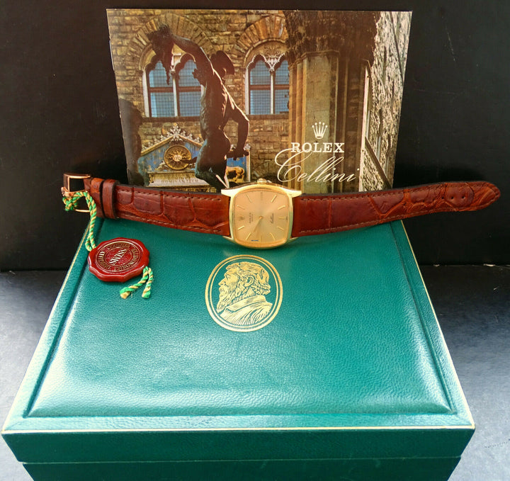 ♛ Rolex Cellini Yellow Gold 18K 750 Ref.3805 Vintage Luxury Men's Watch from 1980