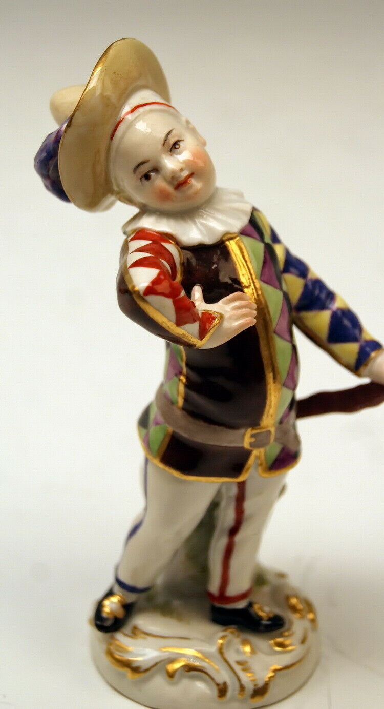 邁森 MEISSEN マイセン FIGUR KOMÖDIANTENKIND HARLEKIN COMEDIAN CHILD HARLEQUIN MNR: 7A