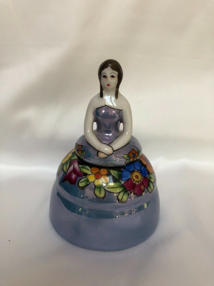 オールドノリタケ　デコレディ　女性の置物（小物入れ）