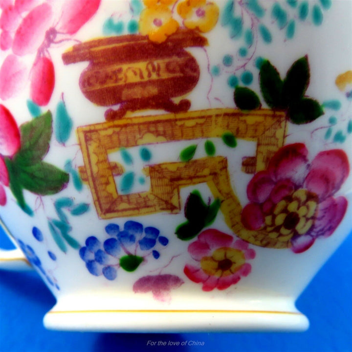 Stunning Handpainted Flowers & Urns Mintons Tea Cup and Saucer Set