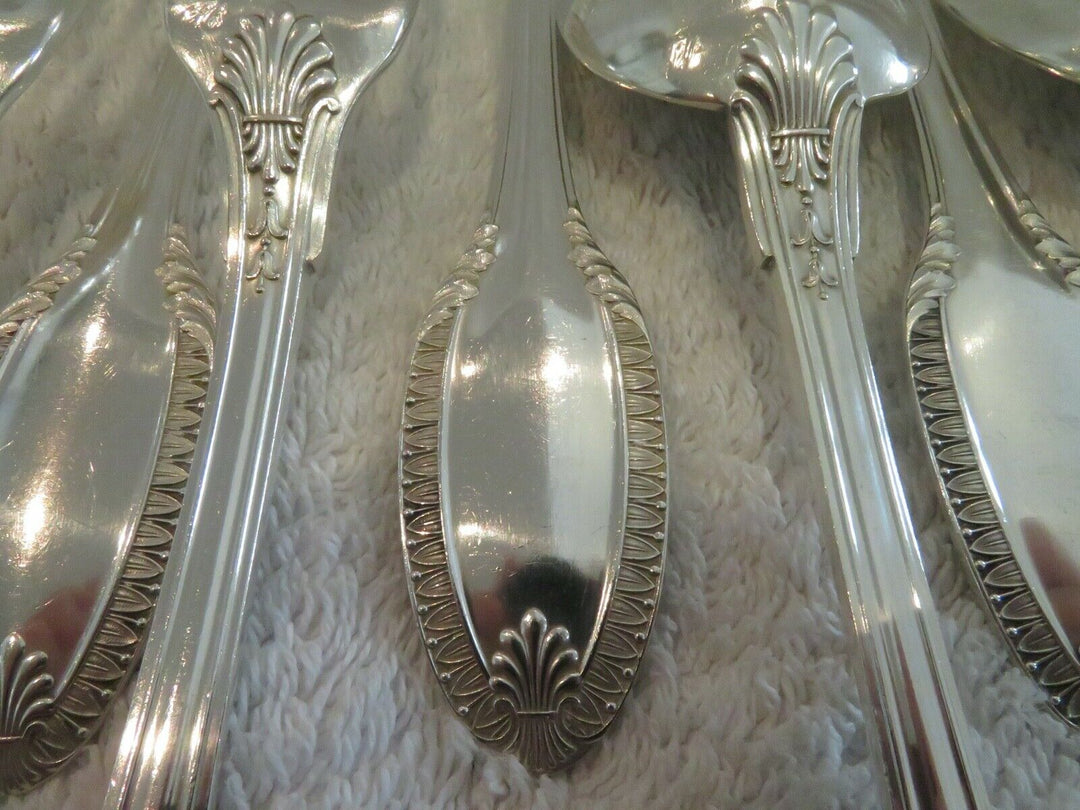 20th c french 950 silver dinner cutlery set 12p Puiforcat empire st no6rby