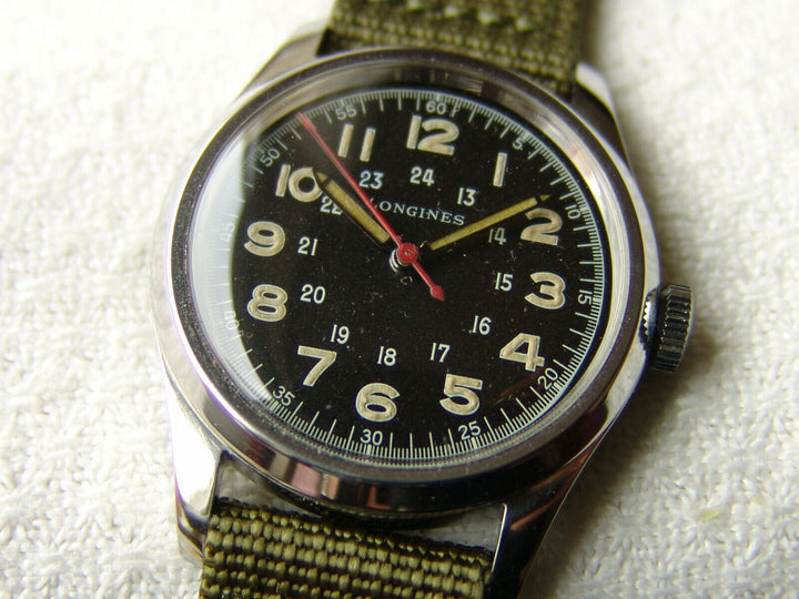 ヴィンテージ　第二次世界大戦期　34mm ロンジン　パイロット　ミリタリー　アワード 腕時計　1942-1951