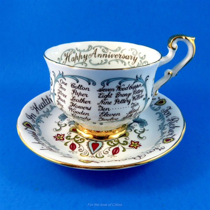パラゴン　可愛いハッピーアニバーサリーカップ&ソーサー