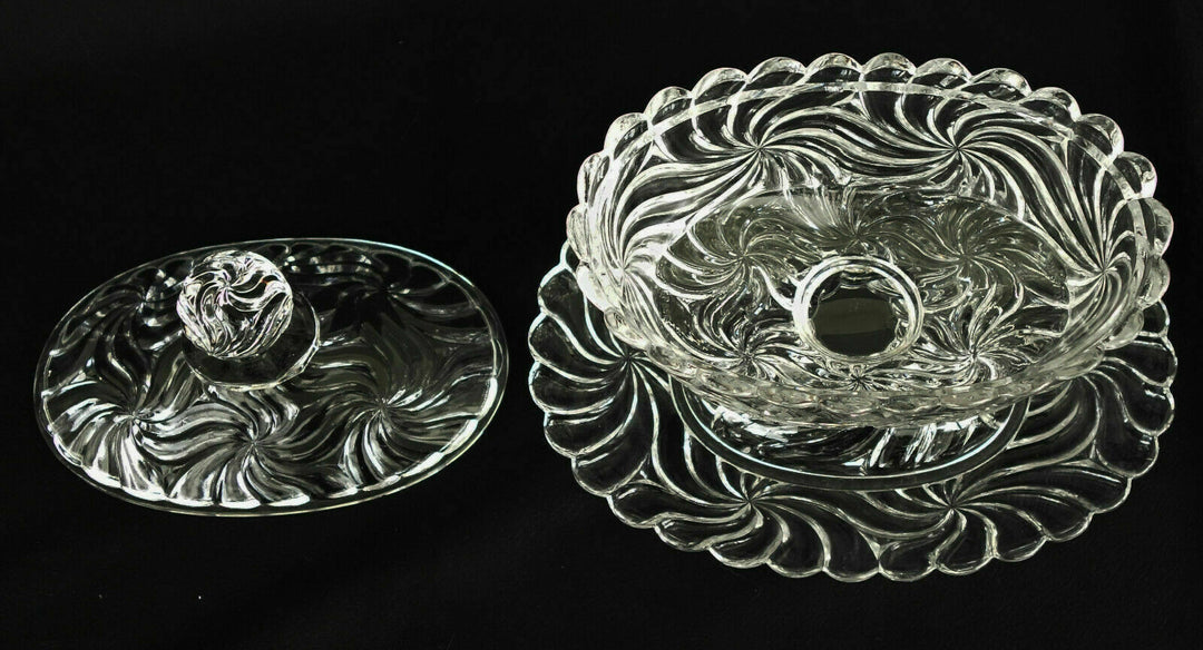 Baccarat Crystal Confiturier Drageoir Signed