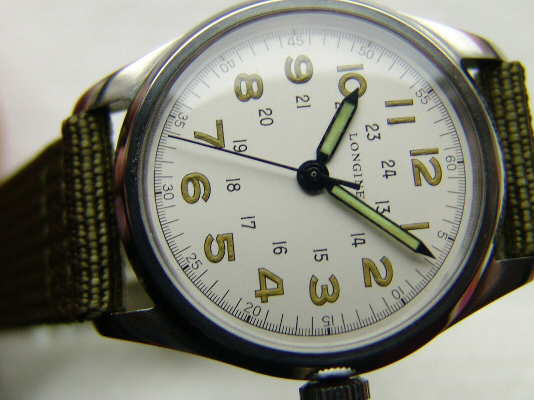第二次世界大戦期　34mm ロンジン　パイロット　ミリタリーウォッチ　腕時計　1942-1951
