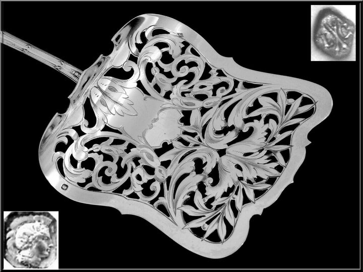Coignet French All Sterling Silver Asparagus Pastry Toast Server