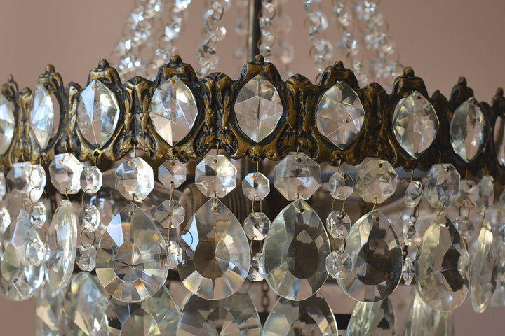 Vintage Antique French Style Empire Crystal Chandelier Lighting Pendant Lamp
