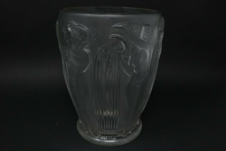 Rene Lalique Clear Glass Danaides Vase