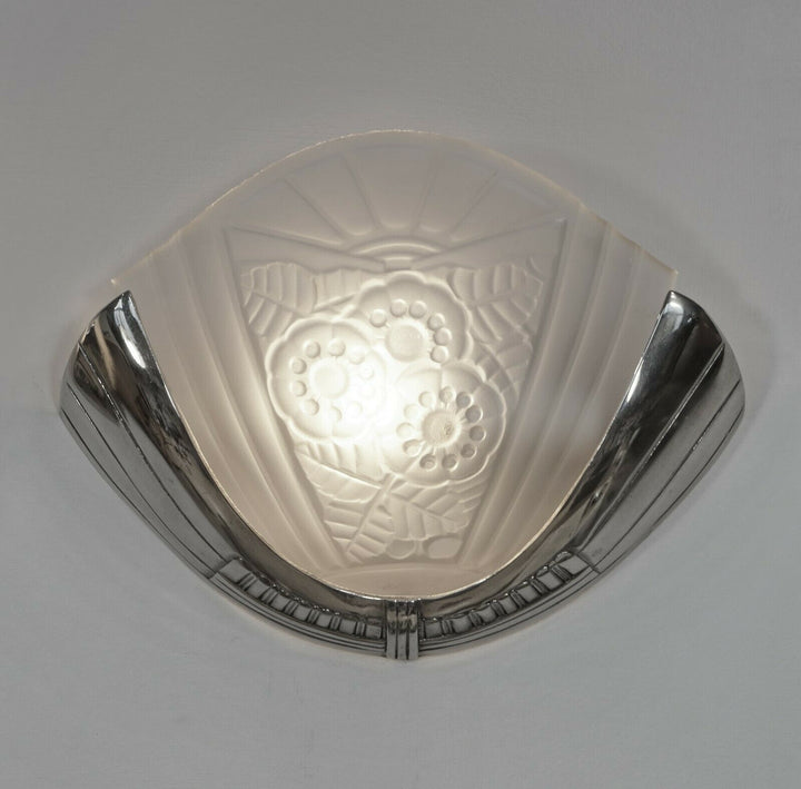 VIARMÉ : PAIR FRENCH ART DECO WALL SCONCES ........ lights 1930 lamp muller era