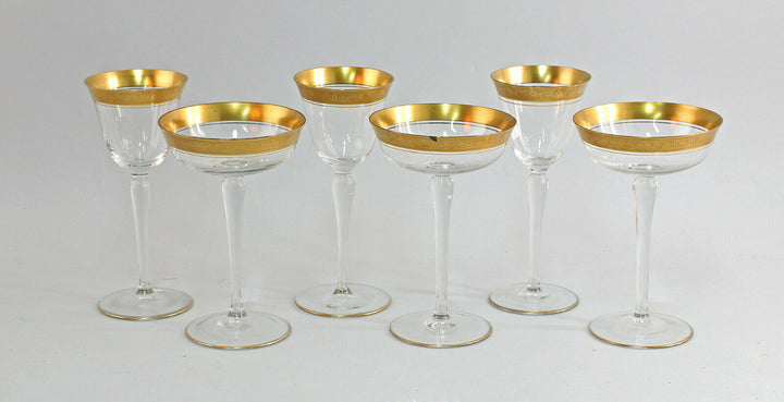 8535025 3 Wine Glasses and 3 Champagne Bowls Theresienthal um 1930 Decor Minton