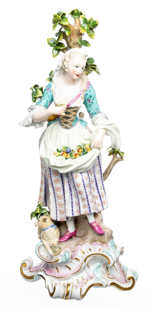 マイセン　トランプを持つ貴婦人　人形 マイセン人形 トランプゲームフィギュア - 古好屋