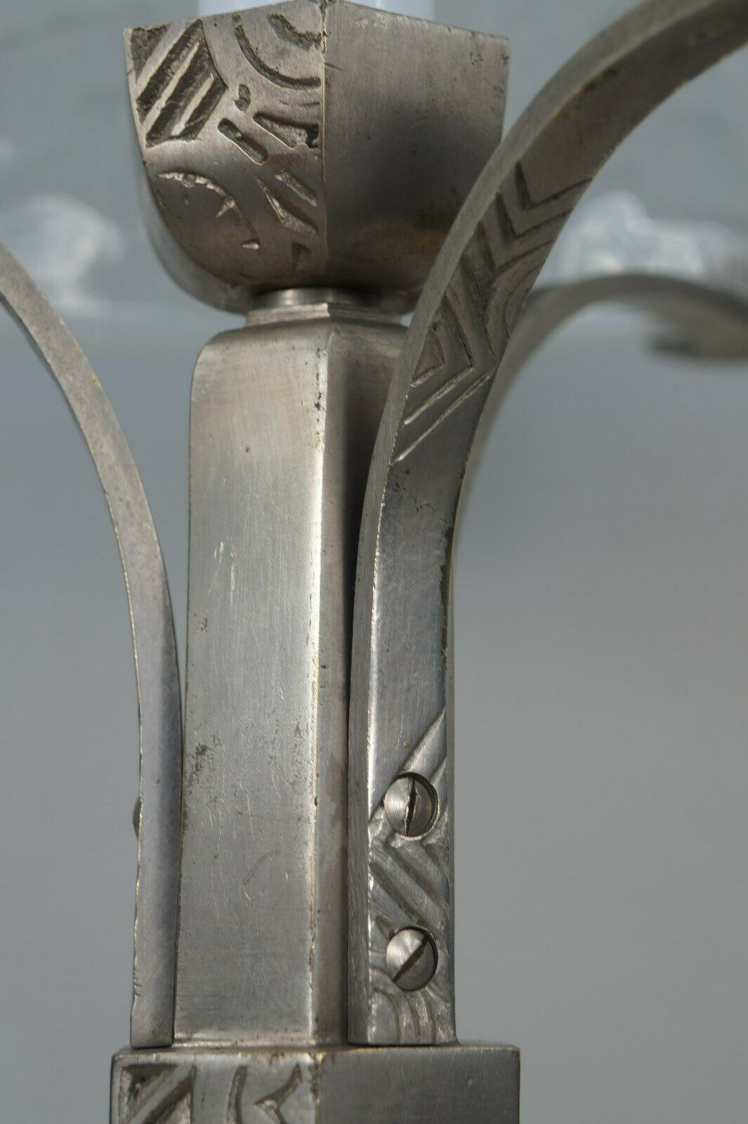 LARGE FRENCH ART DECO LAMP BY NICOLAS GILLEN . muller degué daum era 1930 France