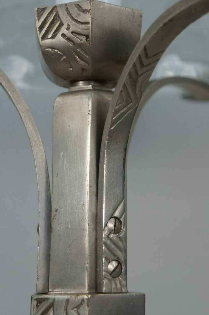 LARGE FRENCH ART DECO LAMP BY NICOLAS GILLEN . muller degué daum era 1930 France