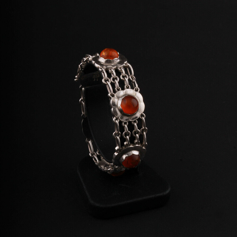 ジョージジェンセン　スターリングシルバー ブレスレット　アンバー＃31 ジョージジェンセン スターリングシルバー ブレスレット