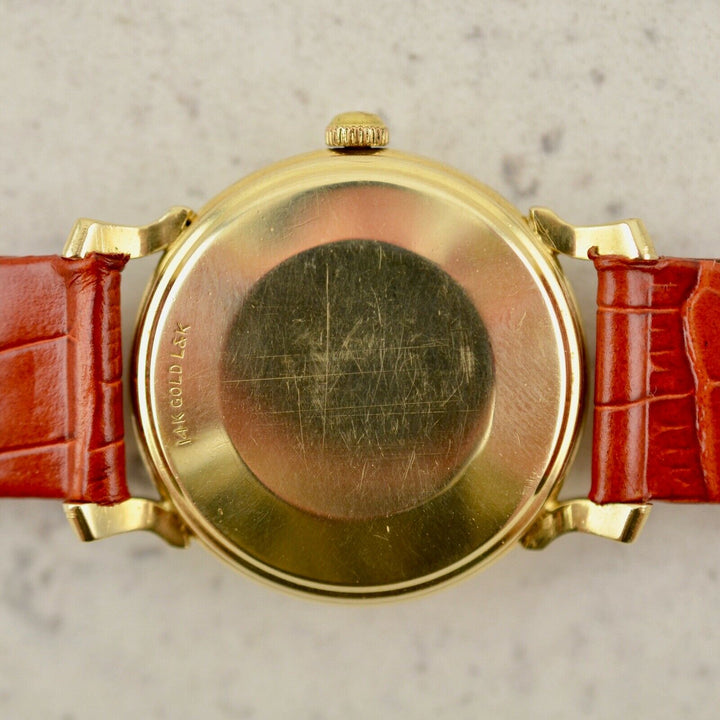 1954年　ヴィンテージ ロンジン 自動巻きカラトラバ 腕時計 22A 14k イエローゴールド製