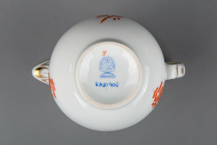 HEREND ヘレンド アポニー　オレンジ　蓋付ミニベース　フラワースタンド HEREND ヘレンド アポニー オレンジ 蓋付ミニベース フラワー