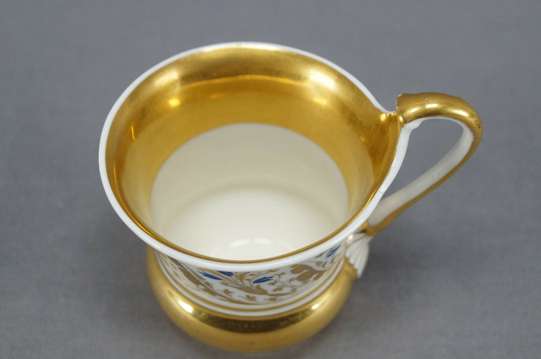 KPM Berlin Hand Painted Blue & Gold Floral Scrollwork Empire Form Cup C. 1820-40