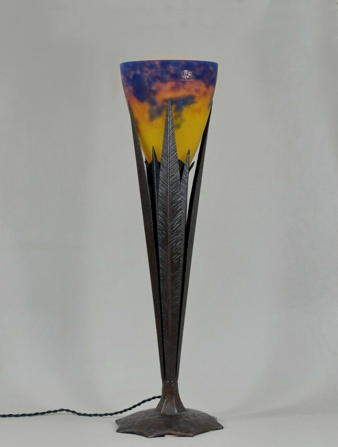 ROBJ & MULLER FRERES : RARE FRENCH 1925 ART DECO LAMP ............. France 1930