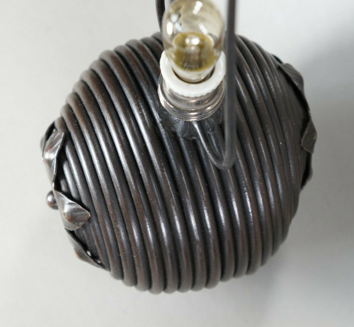 ミューラー兄弟　希少なペアのアールデコランプ　1930年　フランス製　錬鉄