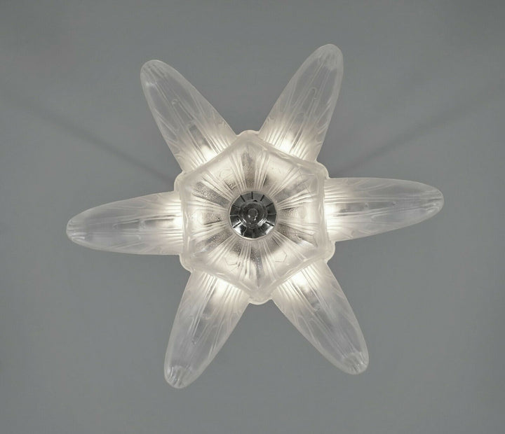 HANOTS : French 1930 art deco pendant chandelier .. lamp muller degué era France