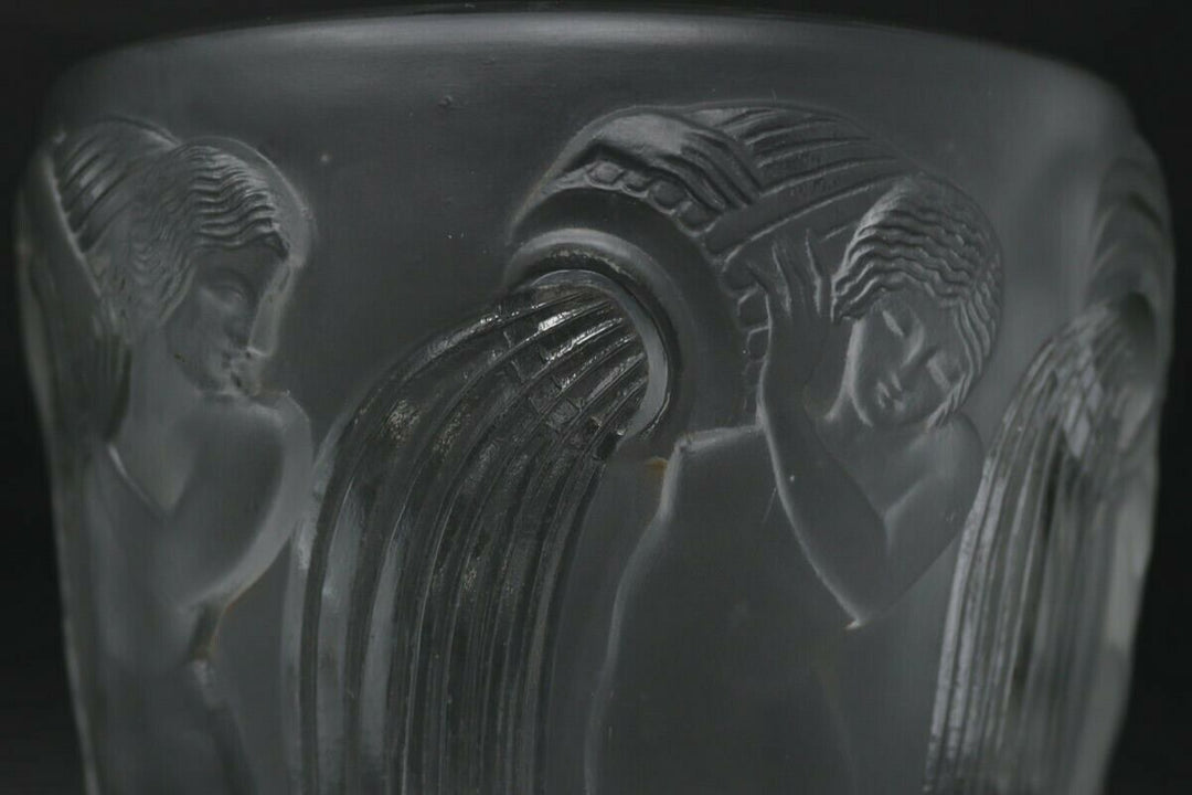 Rene Lalique Clear Glass Danaides Vase
