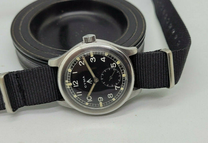 1940年代 WW2 シーマ ミリタリー ダーティ・ダース　ブラックダイヤル メンズ 腕時計 P14392 19392