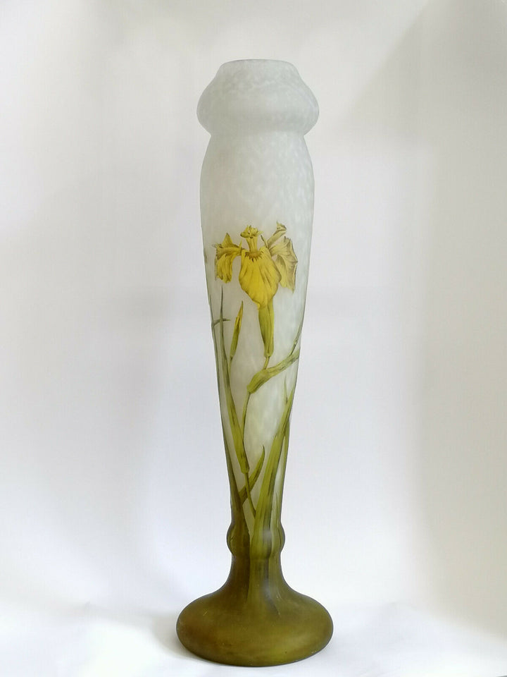 ドーム兄弟（ドームナンシー） 黄色の睡蓮の花の大型花瓶