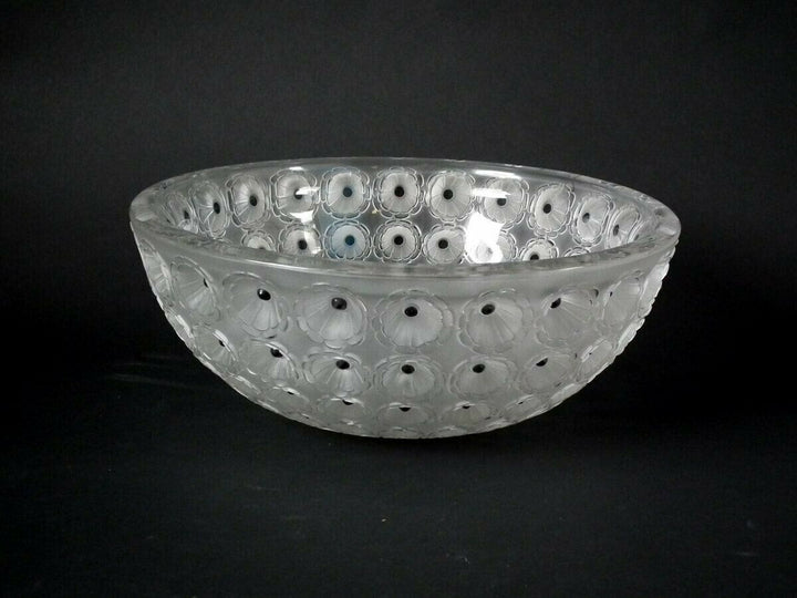 Rene Lalique Clear & Frosted Glass 'Nemours' Bowl