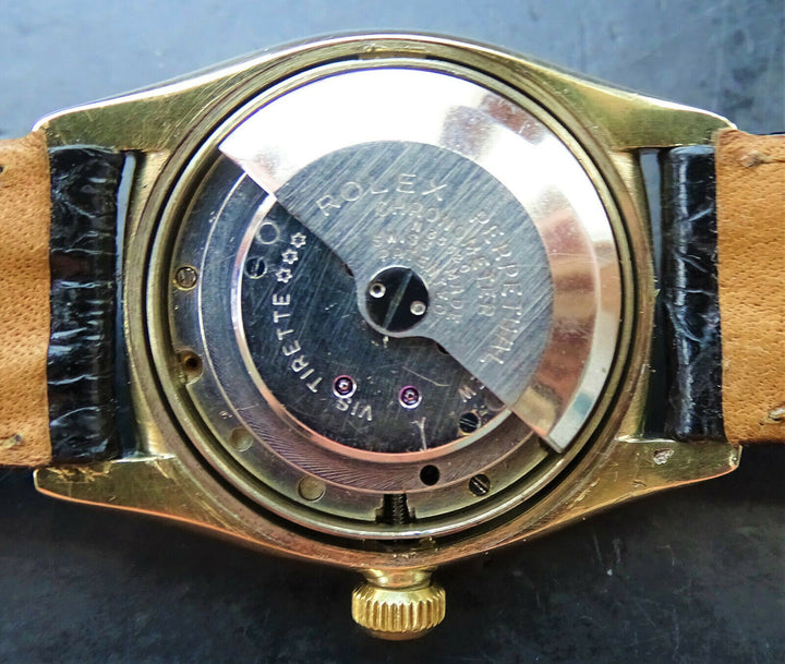 ♛ Rolex Oyster Bubble Back 3131 Yellow Gold 14K 585 Automatic Chronometer 1948