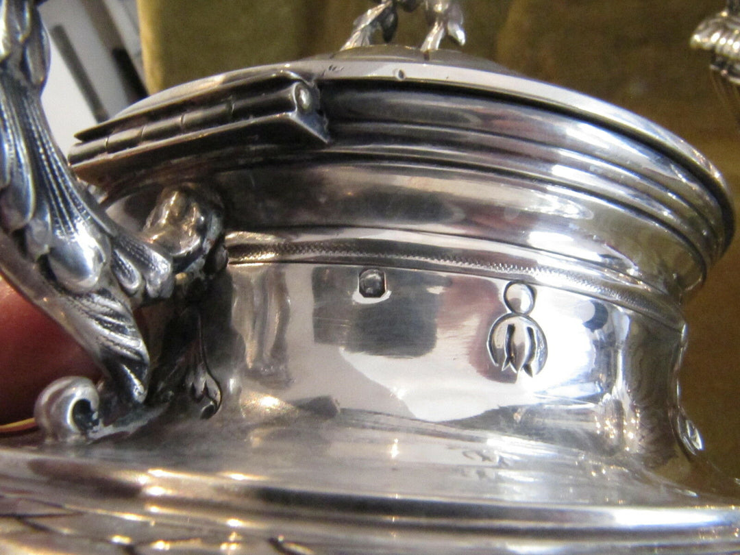 Outstanding french sterling silver tea coffee set Louis XVI st E Puiforcat Nap 3