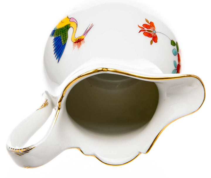 Milchkanne chinesischer Drache mit Storch Meissen Neuer Ausschnitt Top