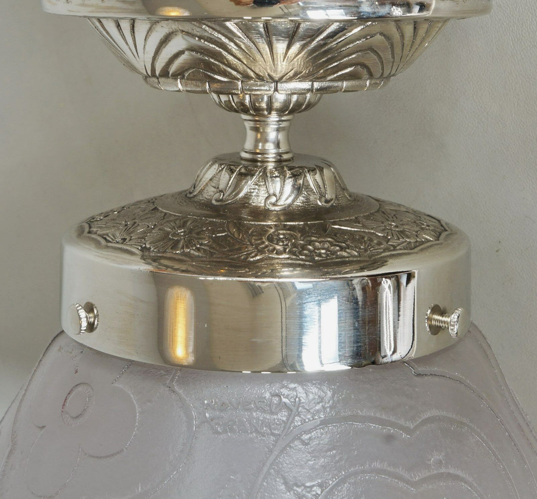 NOVERDY : FRENCH ART DECO CEILING LIGHT lamp pendant chandelier 1930 muller era