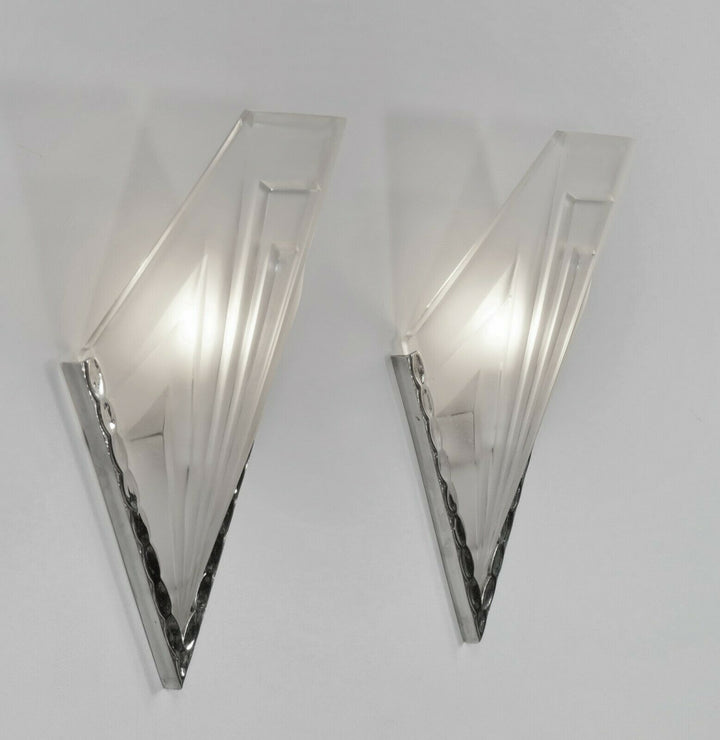 DEGUÉ デュゲ 1930年 フランス アールデコ調　ウォールスコーンランプ　ペア