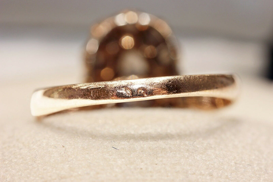 アンティーク ヴィクトリアン 14K ナチュラルローズカットダイヤモンドのリング