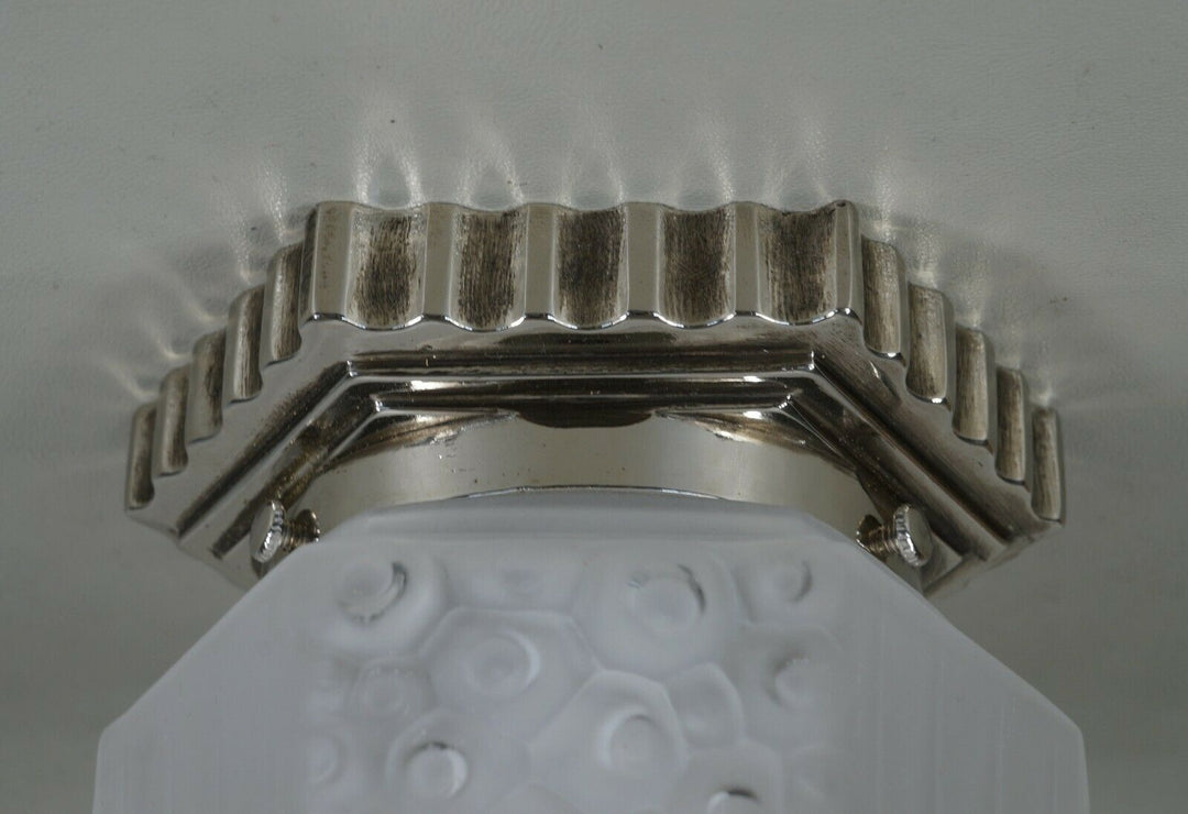 HUBENS & MULLER : FRENCH 1930 ART DECO FLUSH MOUNT .... chandelier lamp pendant