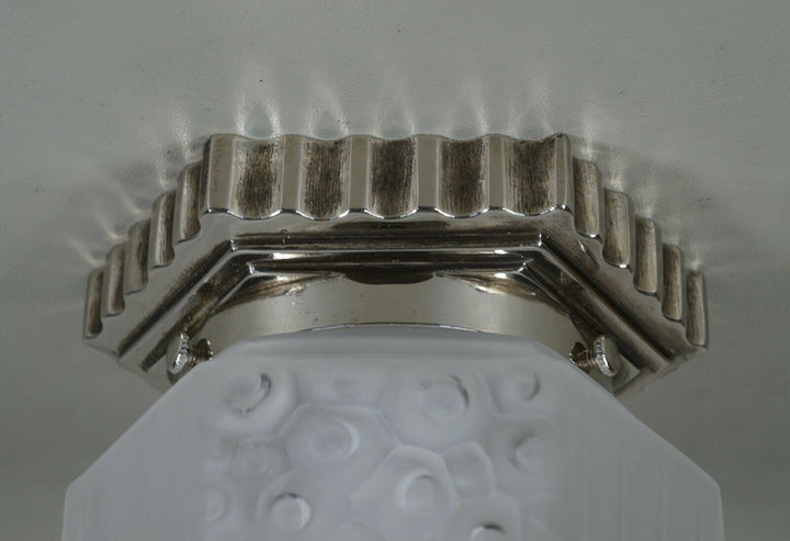 HUBENS & MULLER : FRENCH 1930 ART DECO FLUSH MOUNT .... chandelier lamp pendant