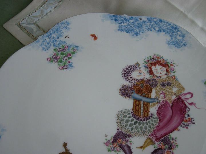 Wunderschöne große Meissen Tortenplatte Dekor Sommernachtstraum / Blütenreigen