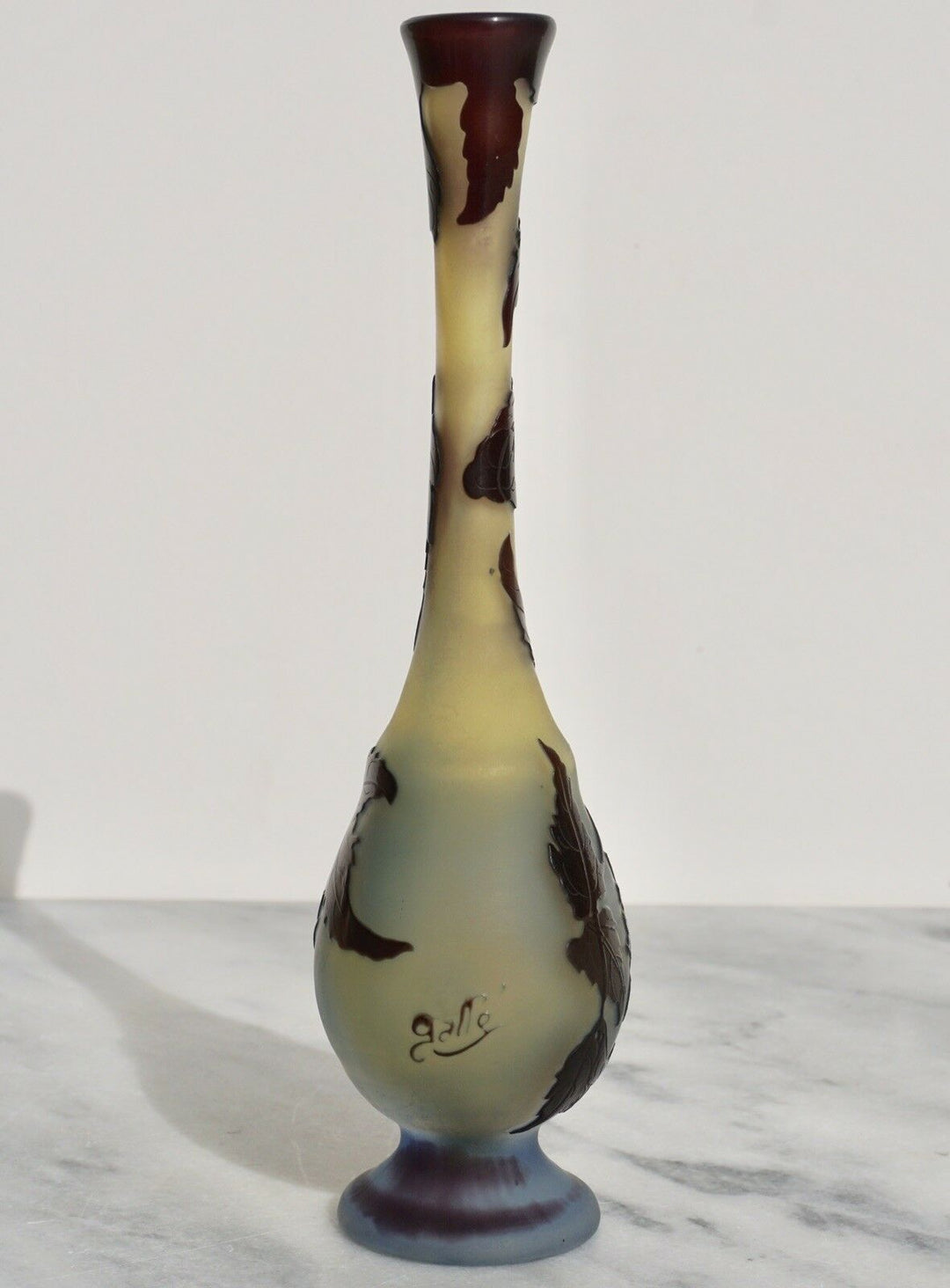 Emile Galle Art Nouveau Cameo Footed Vase
