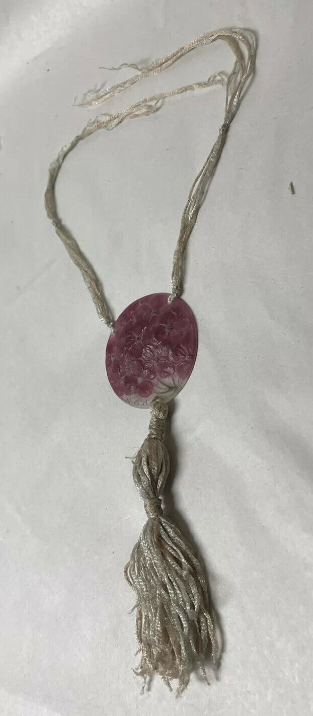 GABRIEL ARGY ROUSSEAU PATE DE VERRE GLASS PENDANT "HYDRANGEAS" ART DECO NOUVEAU